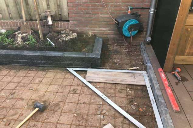 wat als je keramisch terras slecht is gelegd 