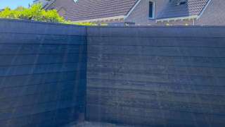 Zweeds-rabat potdekselplank Douglas zwart gespoten 12-25x195mm