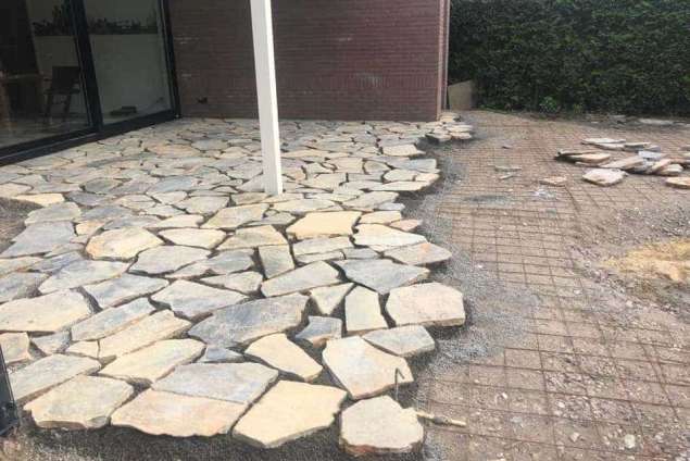 flagstone zetwerk leggen van flagstone welke bedrijf dongen gilze rijen
